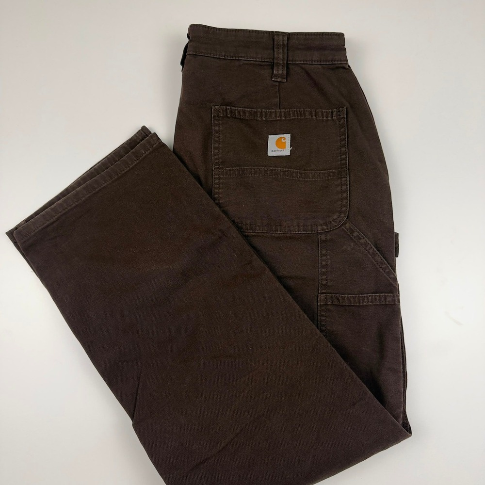 Carhartt Crawford Work Pants Women's 10 Short Dark Brown Rugged Flex 102080-201